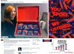 Casos de éxito de como el social media es rentable para las marcas y sus empresas Cadbury's Wispa en Facebook
