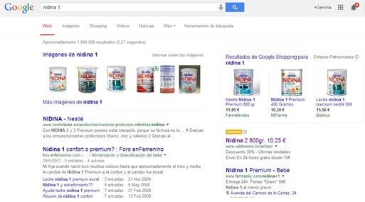Muestra en Google Shopping
