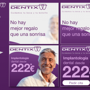 Animación de banners en flash, html5, gif para campañas de display para Dentix