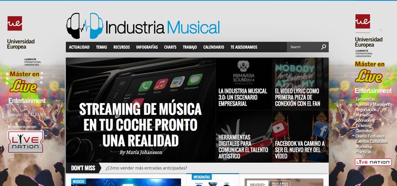 Robapaginas y Skins personalizados para los canales contratados para el plan de medios anunciante: UEM