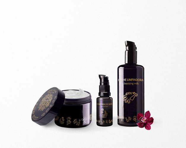 Lineup familia de productos etiquetas envases branding packaging