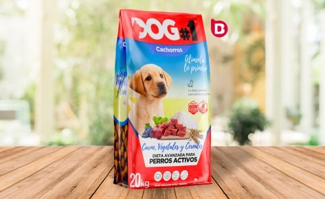 Diseño grafico de la línea de productos de pienso para perros Dog#1