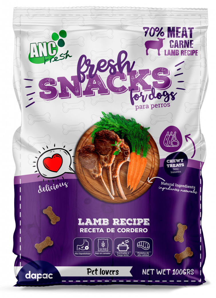 Diseño de producto Snacks para Perros para Fresh Snacks © 2019 Brandesign