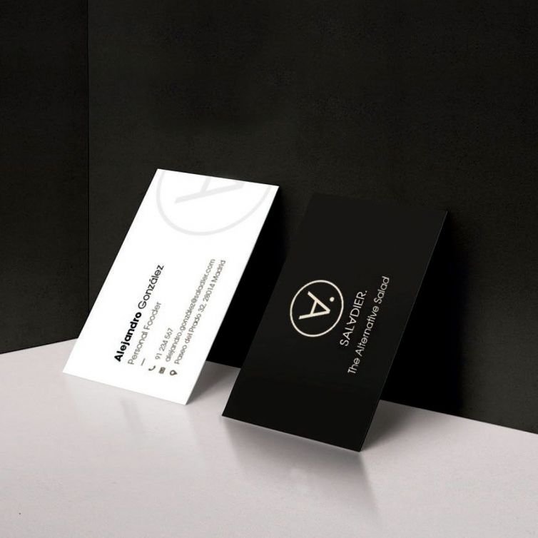 aplicaciones de marca en tarjetas de visita