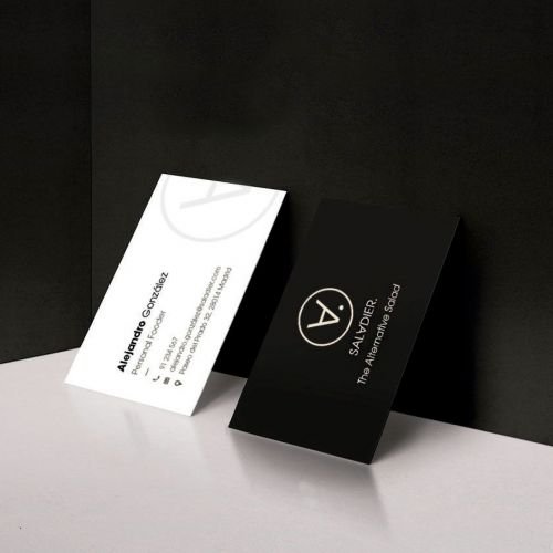 aplicaciones de marca en tarjetas de visita