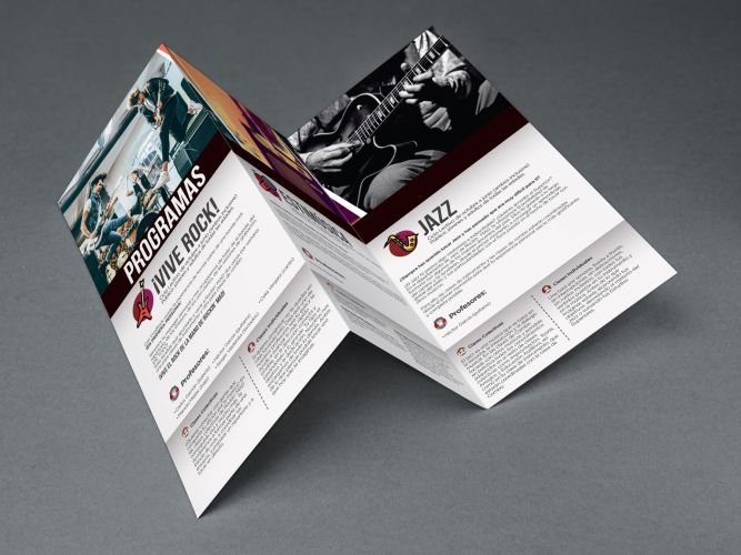 Diseño de tríptico díptico impresión publicidad promocion