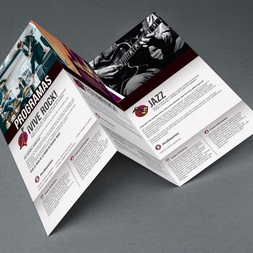 Diseño de tríptico díptico impresión publicidad promocion