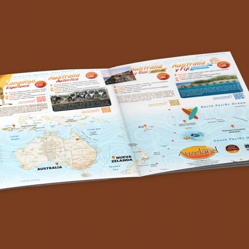 diseño de catalogo para agencias de viajes australia