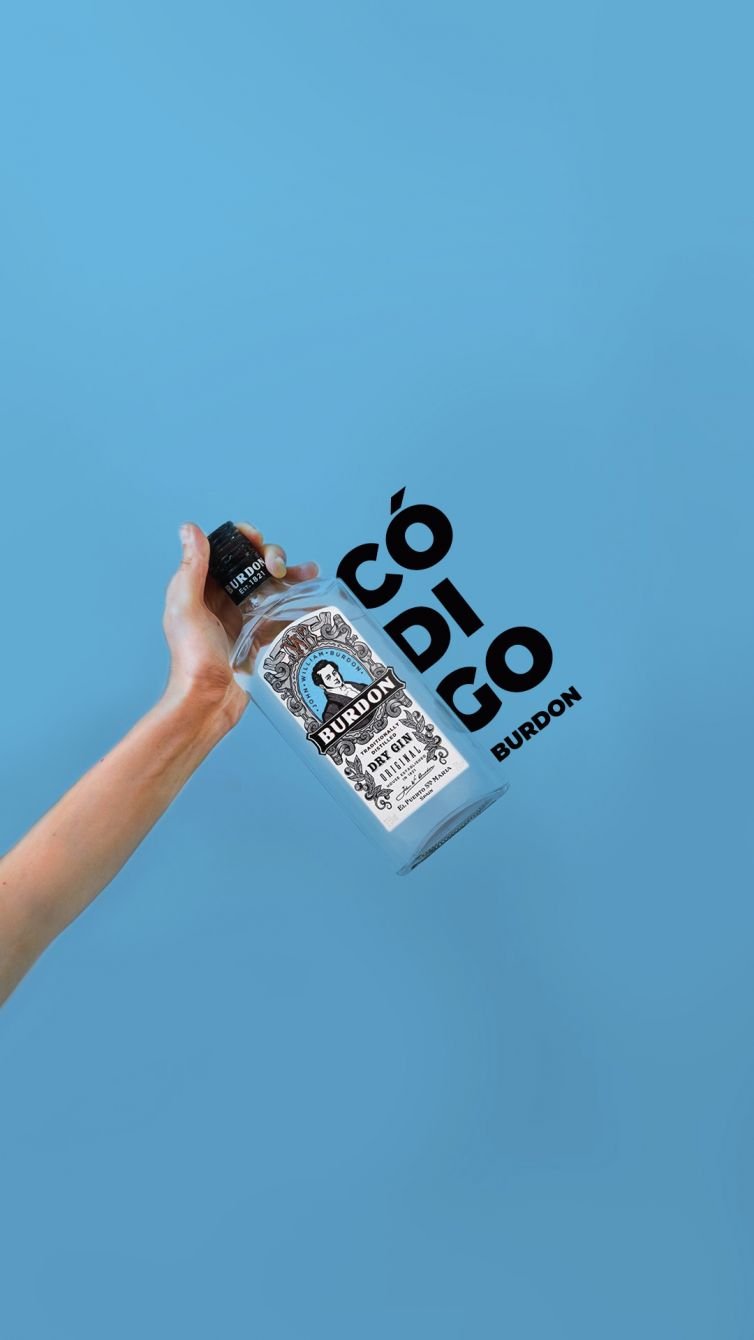 Creatividad de Burdon gin para redes sociales