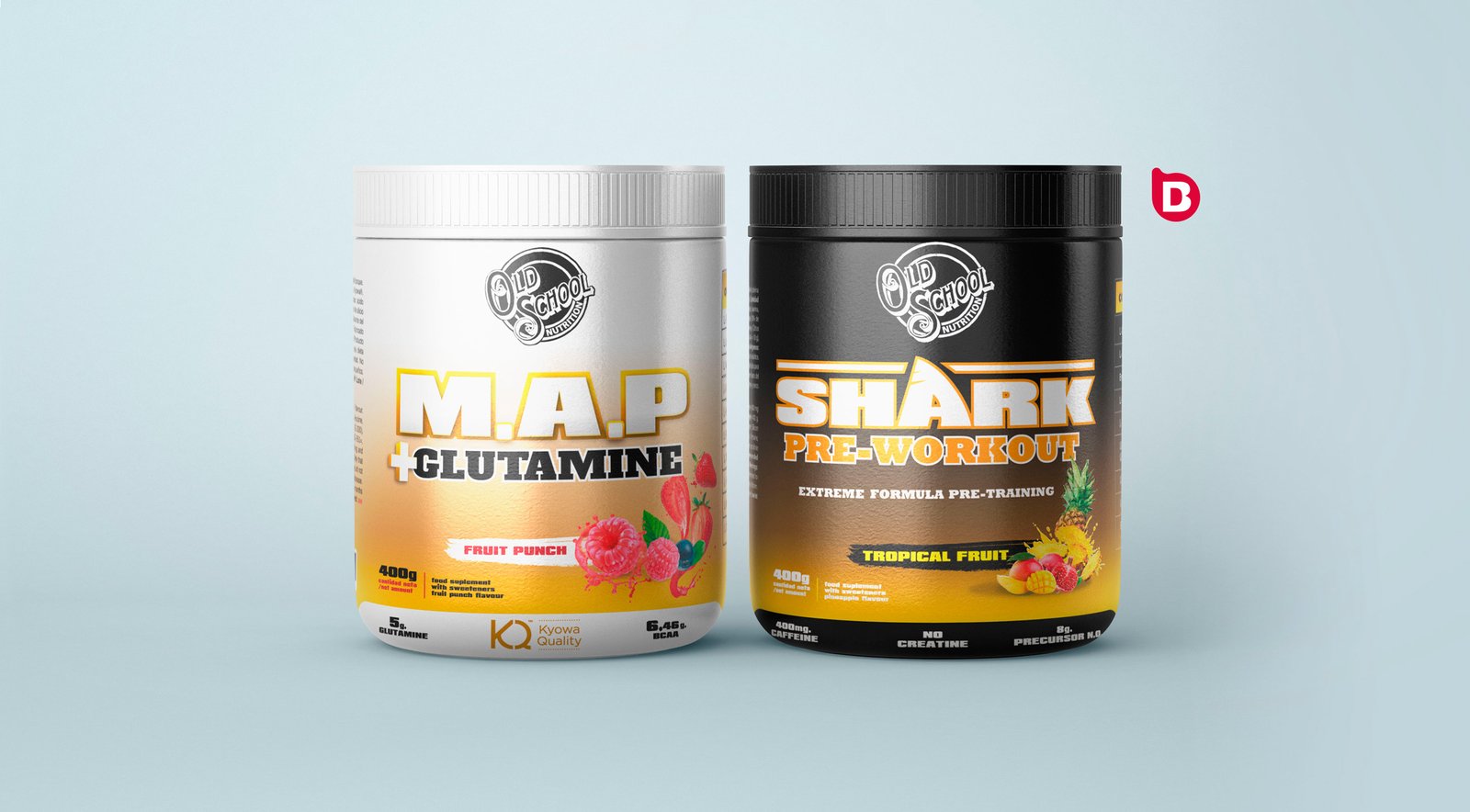 diseño de la etiqueta para la tarifa o bote de suplementos alimenticios para entrenar