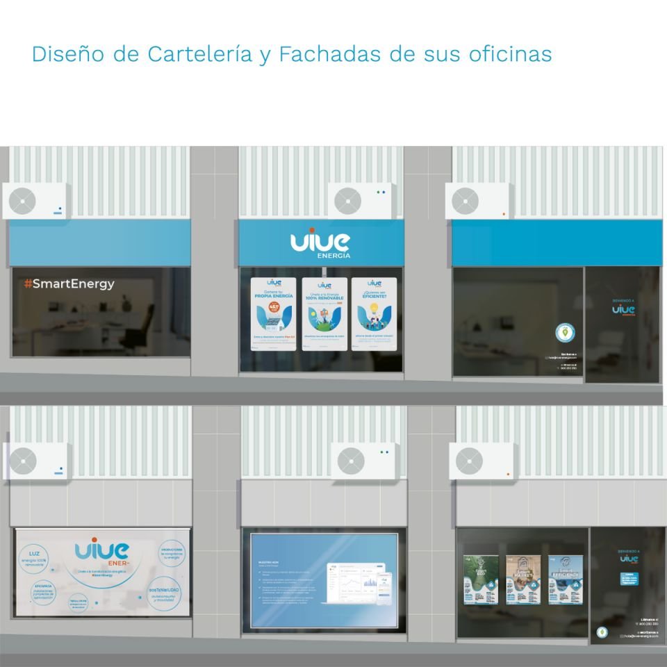 Agencia de branding fachadas y carteles y exteriores de tiendas y oficinas