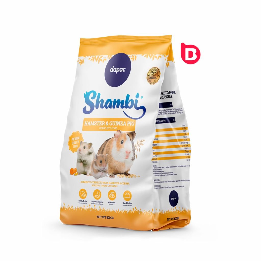 diseño de empaques y packaging de producto mockup 3D Shambi portafolio de branding y packing madrid