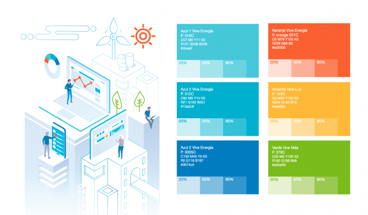 Paleta de colores identidad corporativa