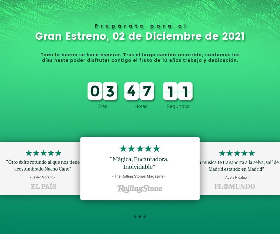 Propuesta alternativa de Diseño web para musical