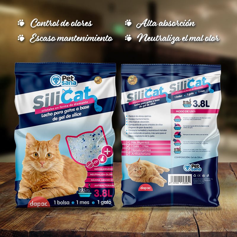 Publicaciones con product placement de diseño del producto en instagram Diseño del saco de lecho de arena para gatos Silicat
