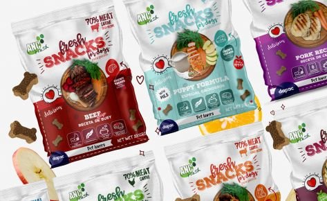 Diseñando la nueva línea de empaques de los snacks para Perros Fresh