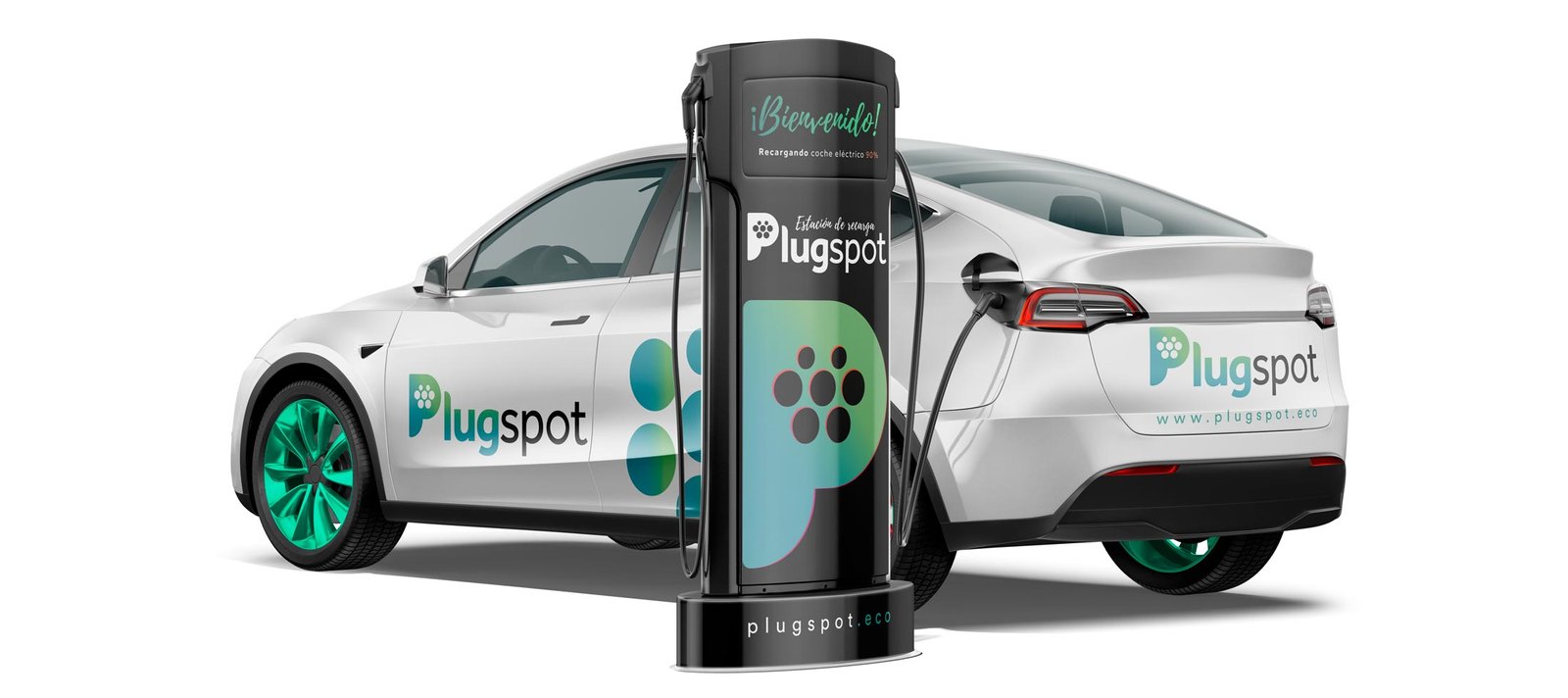 diseño grafico de las estaciones de recarga de coche eléctricos