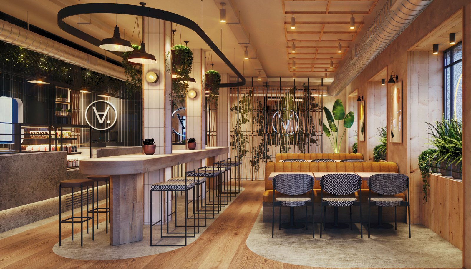 Decoración interior del nuevo restaurante