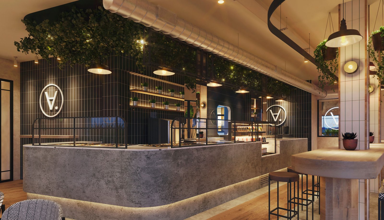 Decoración interior del nuevo restaurante