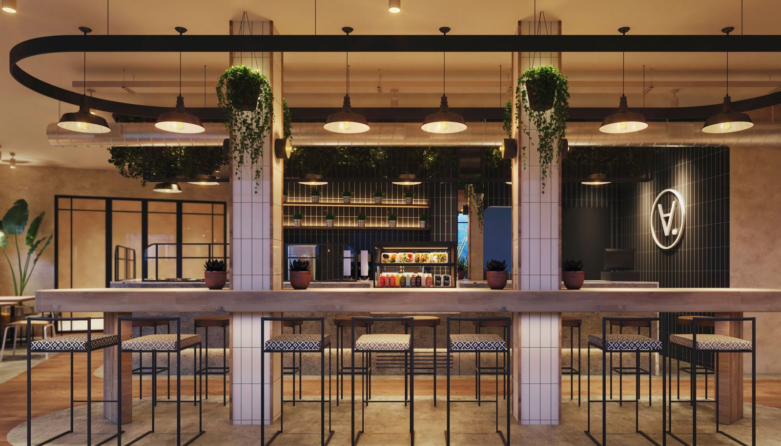 Decoración interior del nuevo restaurante