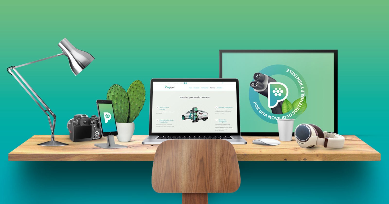 diseño y desarrollo de la pagina web del cliente en madrid plugspot recarga de coche eléctrico