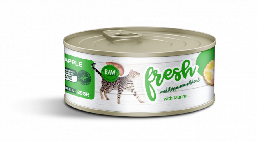 diseño de la etiqueta para las latas de alimentacion húmeda para gatos fresh agencia de diseño de envases y empaques