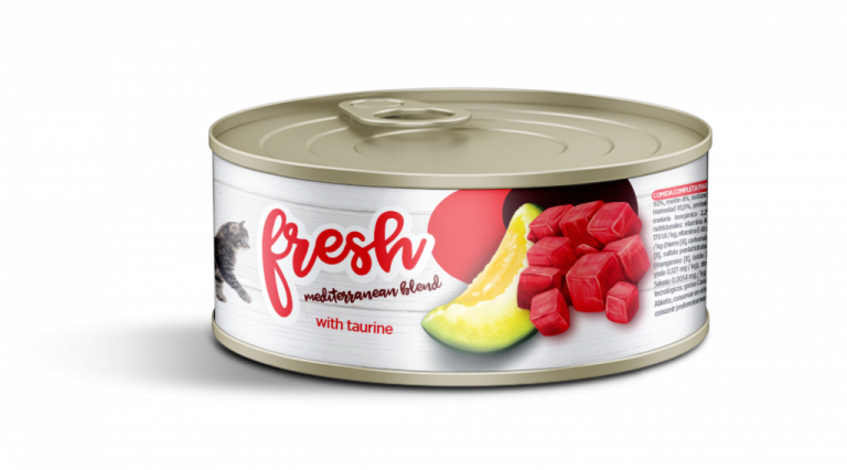 diseño de la etiqueta para las latas de alimentacion húmeda para gatos fresh agencia de diseño de envases y empaques