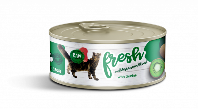 diseño de la etiqueta para las latas de alimentacion húmeda para gatos fresh agencia de diseño de envases y empaques