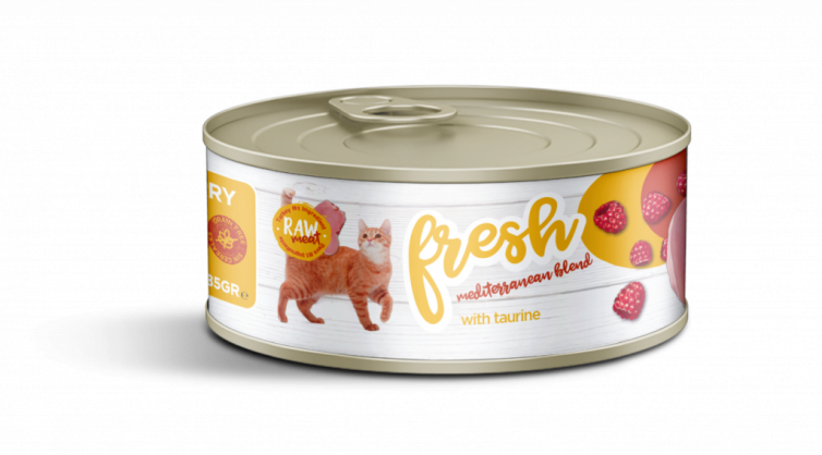 diseño de la etiqueta para las latas de alimentacion húmeda para gatos fresh agencia de diseño de envases y empaques