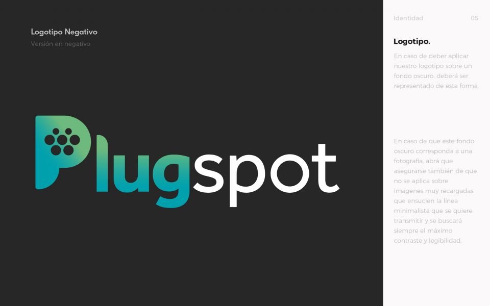 Diseño grafico del logotipo de Plugspot