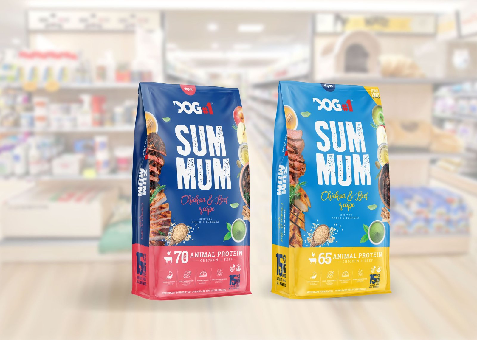 diseño de saco de pienso para perros