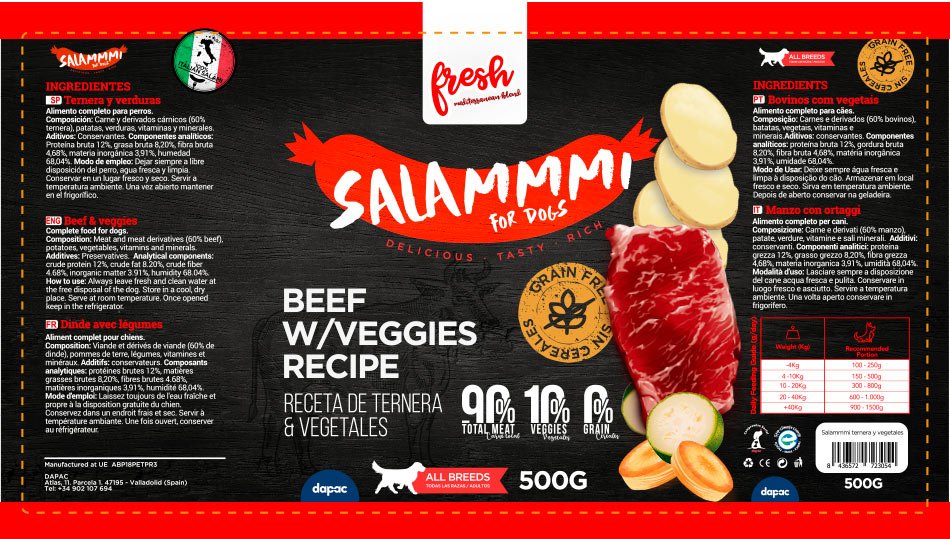 portafolio de diseño grafico etiqueta de producto alimenticio perros