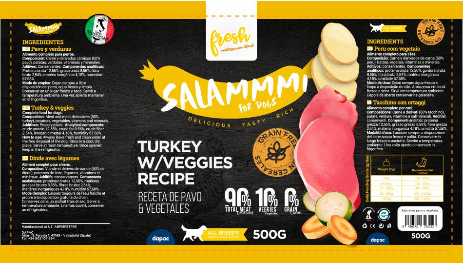 portafolio de diseño grafico etiqueta de producto alimenticio perros