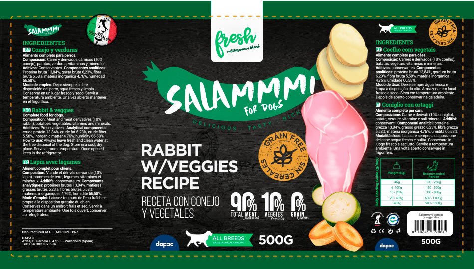 portafolio de diseño grafico etiqueta de producto alimenticio perros