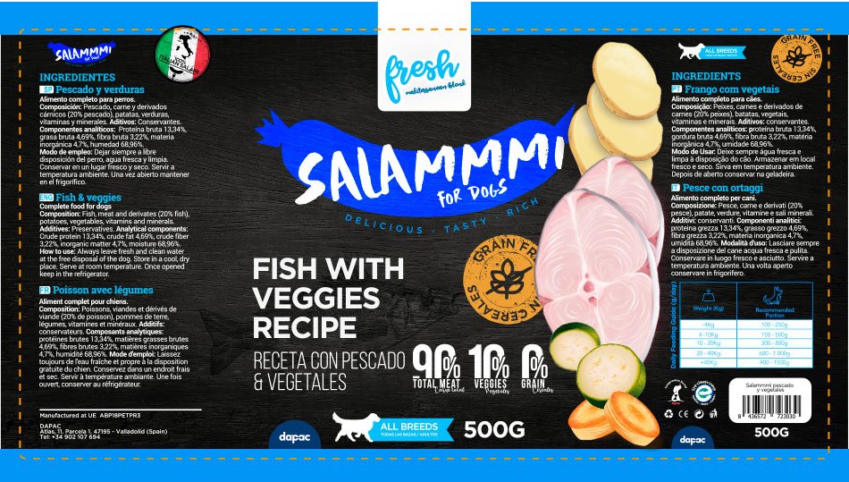 portafolio de diseño grafico etiqueta de producto alimenticio perros