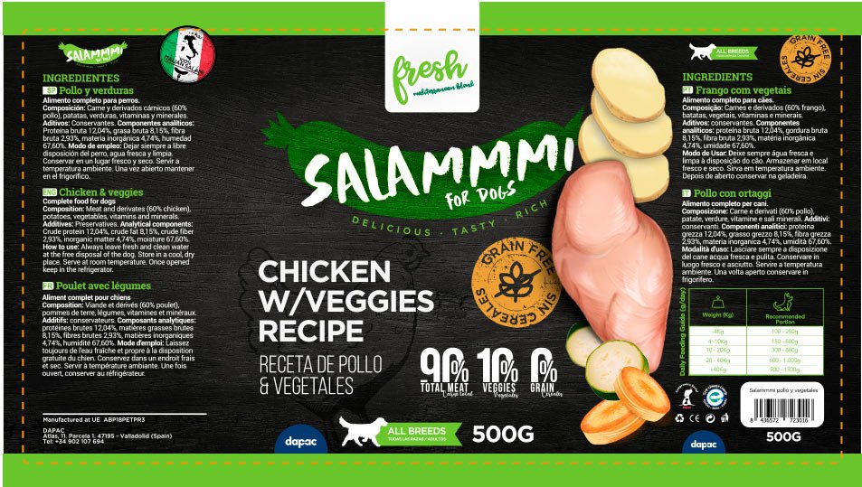 portafolio de diseño grafico etiqueta de producto alimenticio perros