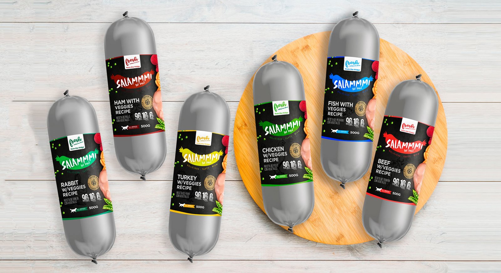 Diseñando las etiquetas de la comida húmeda para mascotas Fresh