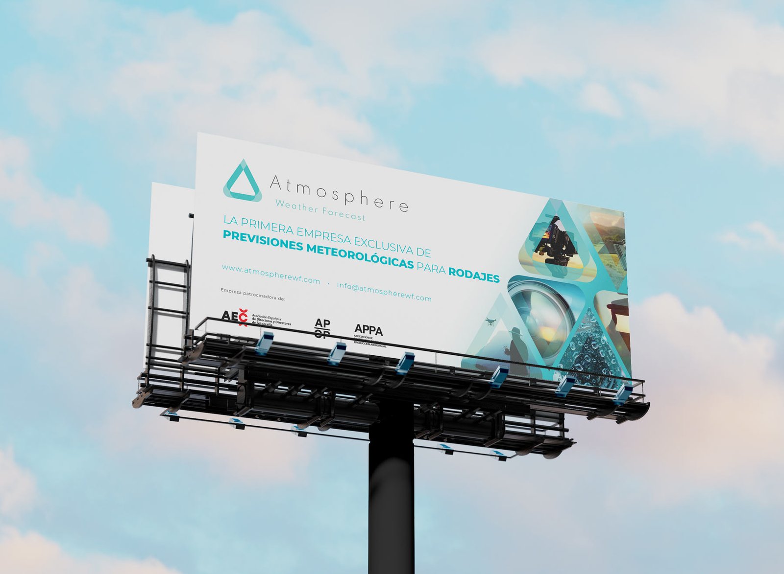 monoposte cartel publicidad campaña de branding