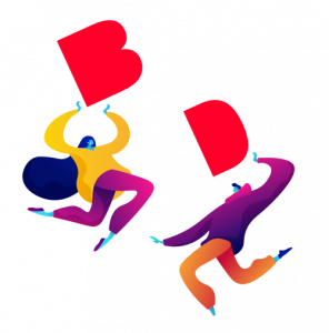 Brandesigners saltando