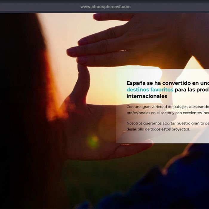 Presentación de las páginas que integran el diseño web atmosphere