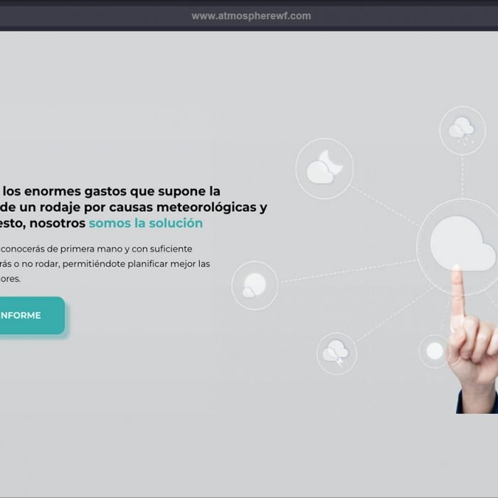Presentación de las páginas que integran el diseño web atmosphere