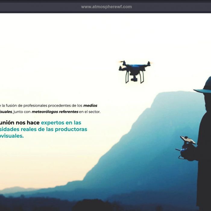 Presentación de las páginas que integran el diseño web atmosphere