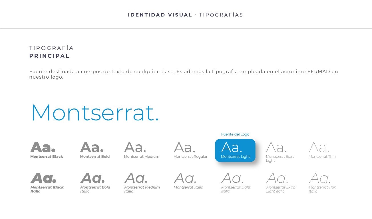 Tipografias y estilos tipográficos permitidos