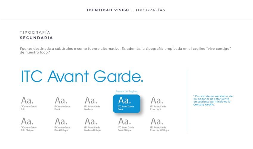 Tipografias y estilos tipográficos permitidos