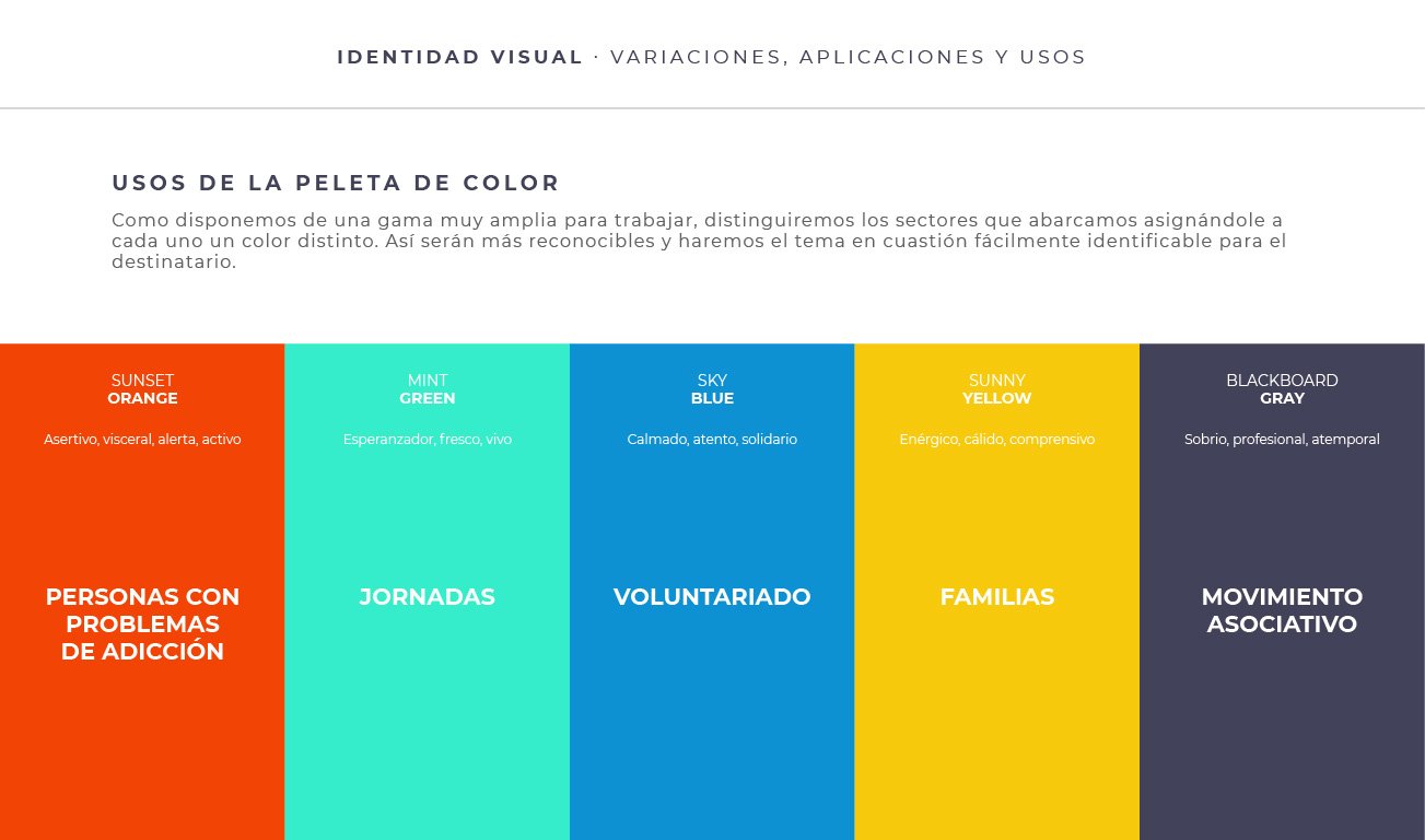 Platea de colores corporativo