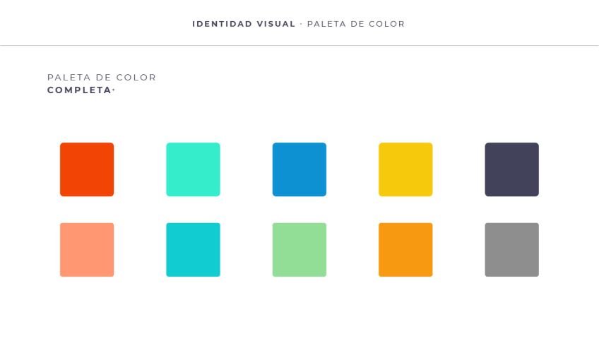 Paleta de colores uso corporativo