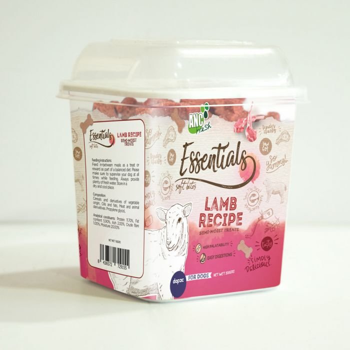 ilustraciones personalizadas de un cordero para producto alimentación mascotas