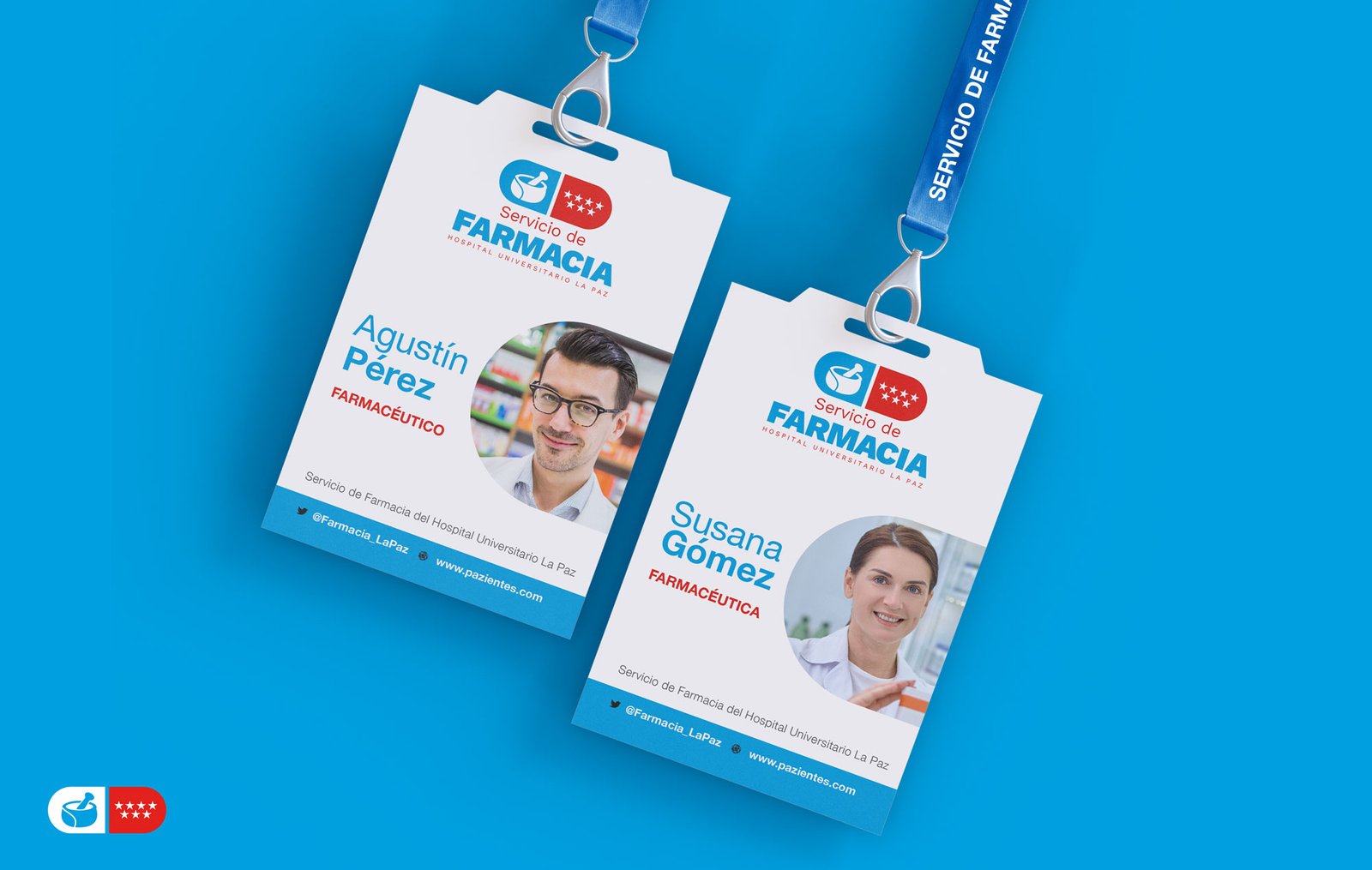 diseño grafico de los distintivos evento medico