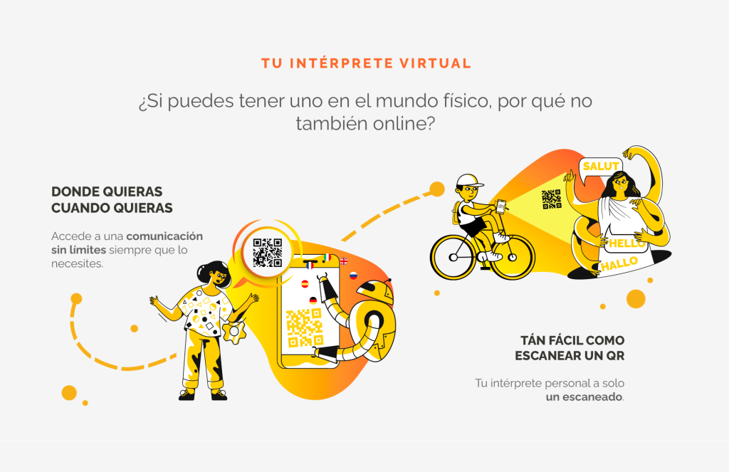Ejemplo de diseño de botones y elementos interactivos de la app infografia de descripcion de la app en el diseño de la pagina web