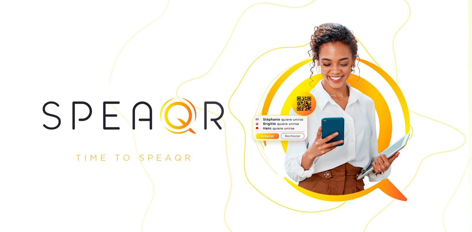 Speaqr portafolio branding app webapp ux ui logo aplicación SPEAQR la aplicación de traducción simultánea portafolio de branding brandesign